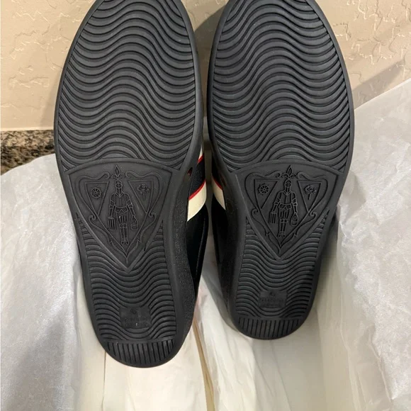 Gucci Black Leather Men's Sneakers
